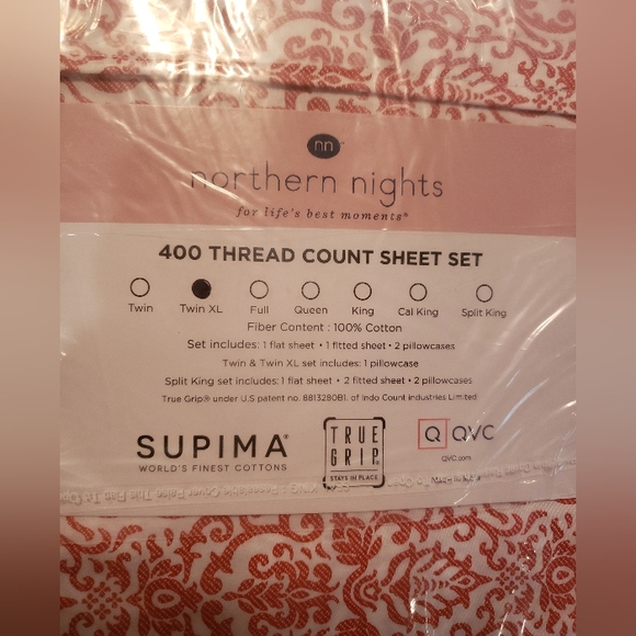 Northern Nights XL Twin Sheets, NWT, 100% Cotton - Picture 4 of 5